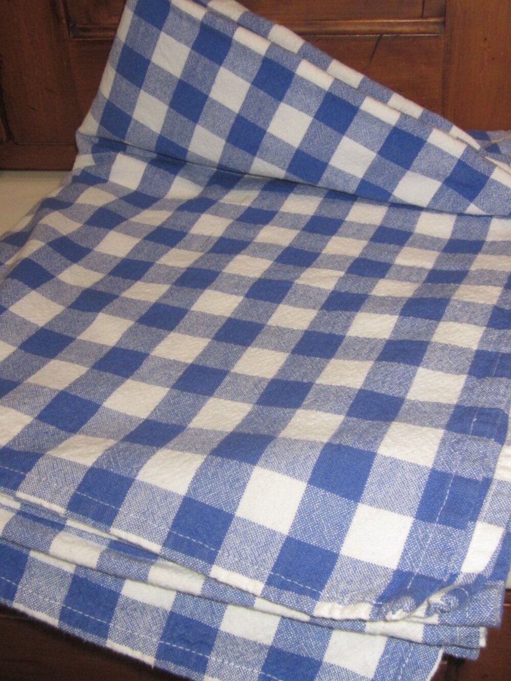 Blue & White Tablecloth Bistro Checkered